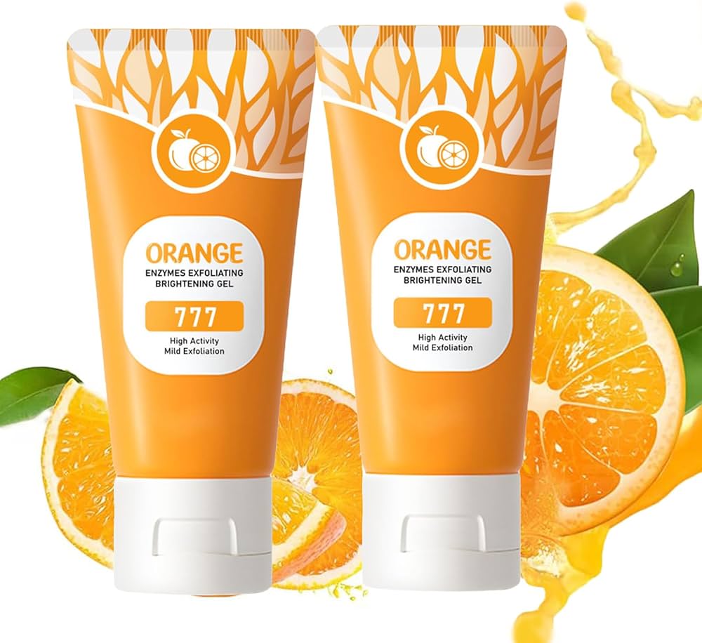 Pack of 2 Orange Exfoliating Gel for Face & Body