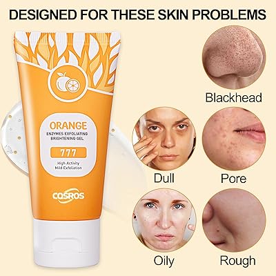 Pack of 2 Orange Exfoliating Gel for Face & Body