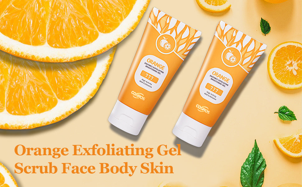 Pack of 2 Orange Exfoliating Gel for Face & Body