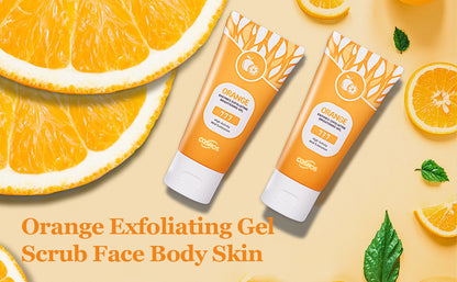 Pack of 2 Orange Exfoliating Gel for Face & Body